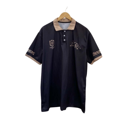 NRL Mens  Size XXL Polo Shirt Black  / Gold Penrith Panthers 2023