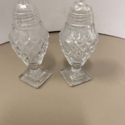 Vintage cut glass Salt And Pepper Shakers