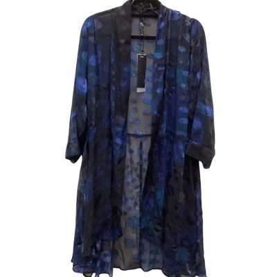 Taking Shape Womens  Size 18 Sheer (See Through) Open Jacket Black  / Blue Original RRP$189.95