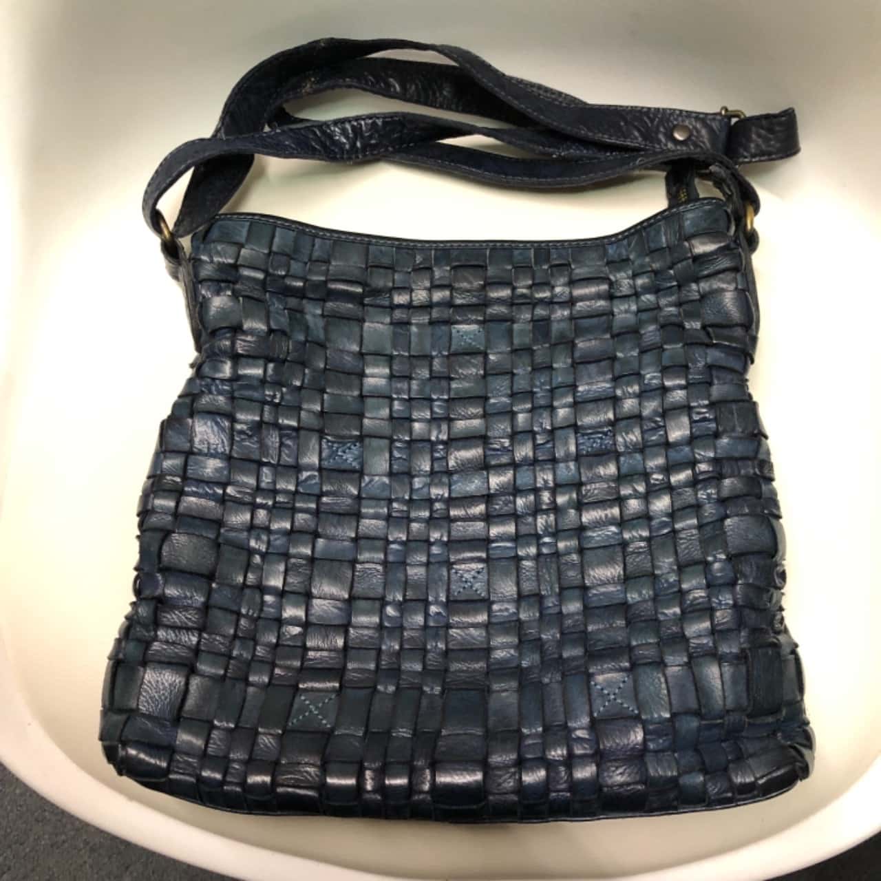 weave leather bag