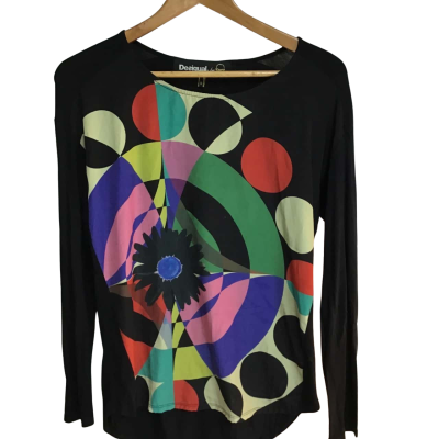 Desigual by Christian Lacroix Size S Long Sleeve Polka Dot Top