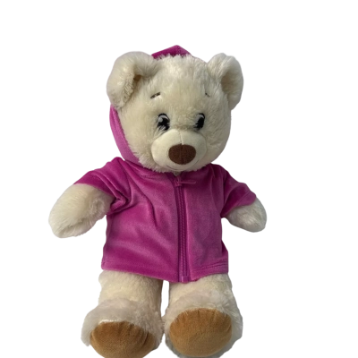 Build a bear in pink jacket 