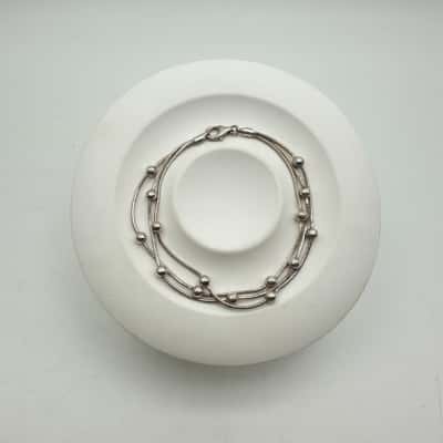 Beautiful 3 Strand Bracelet Stamped 925 Italy