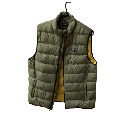 Abercrombie & Fitch Womens   zip vestSize L Khaki / Mustard A