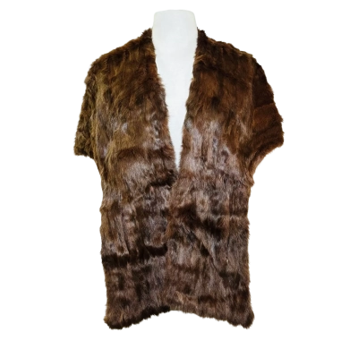 VINTAGE K. Feitel Fur Stole Brown 