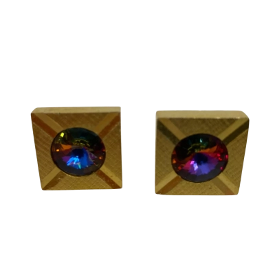 Vintage Gold-Tone Mid-Century Cufflink