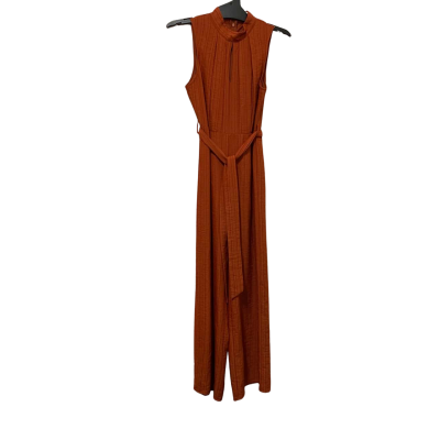 Ahoy womens Size 8 Sleeveless Jumpsuit Brown 