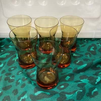 Astrocolor Amber Pitcher and Tumblers