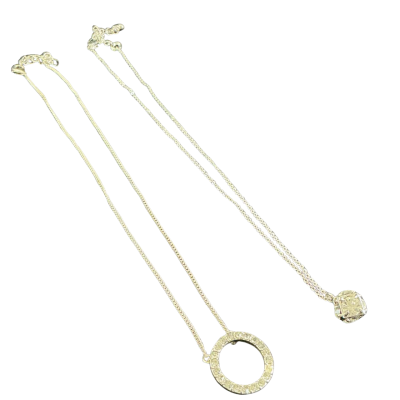 Womens Silver-tone necklace bundle (2)