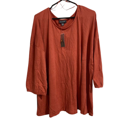Autograph Womens Burnt Orange Top with Button details