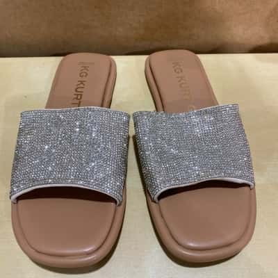 KG Kurt Geiger Rhinestones Womens  Size 38 Flats Brown 
