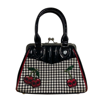 Banned Retro Rockabilly Skull Cherry Handbag