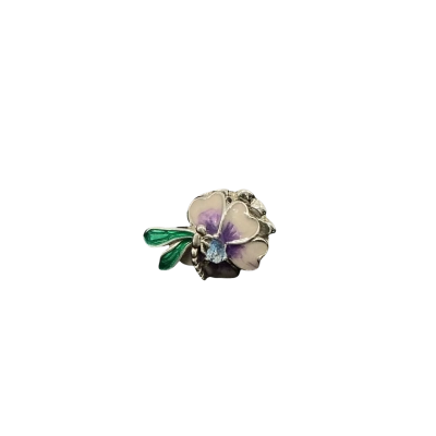 Silver S925 Dragonfly Floral Charm 