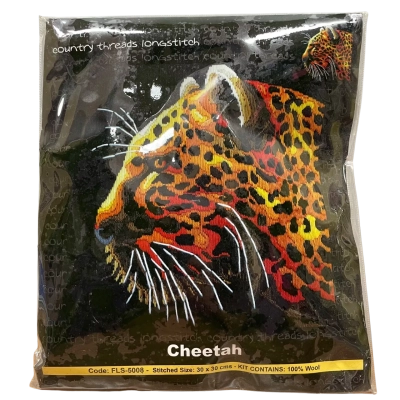 Cheetah Country Threads Long Stitch Kit