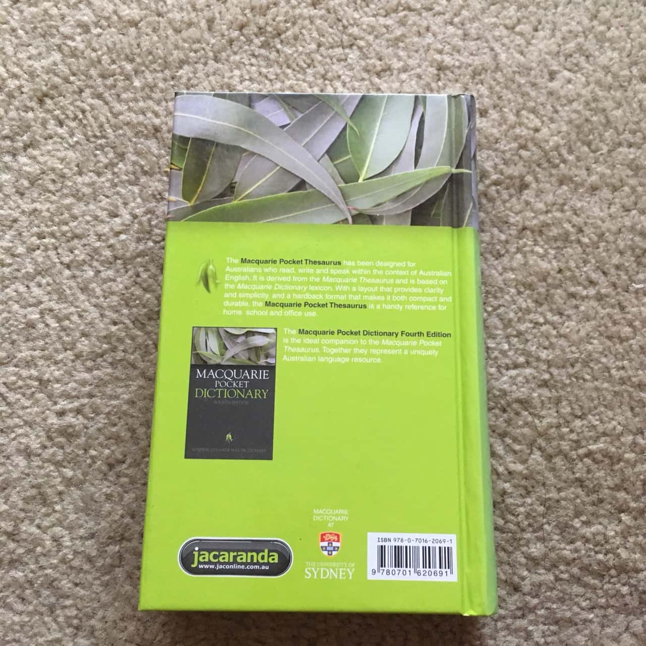 Macquarie Pocket Thesaurus Australian National Dictionary