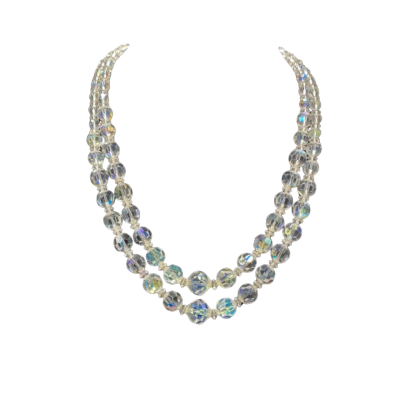 Womens crystal multi strand necklace