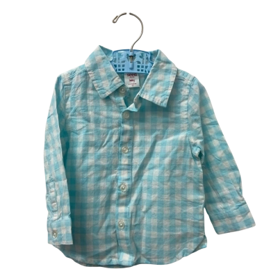 Seed Heritage Baby  Size 0 Shirt Blue / White Checked
