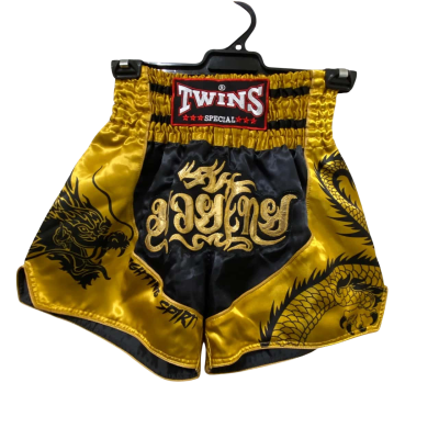 Twins Size M Boxing Shorts Black  / Gold 