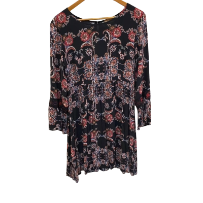 Kachel Womens  Size 12 Black  / Floral Dress
