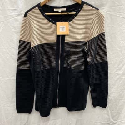 Noni B Womens  Size M Cardigan Black  / Cream 