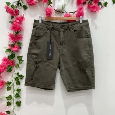 Silent Theory Mens  Size 32 Denim Shorts Khaki 