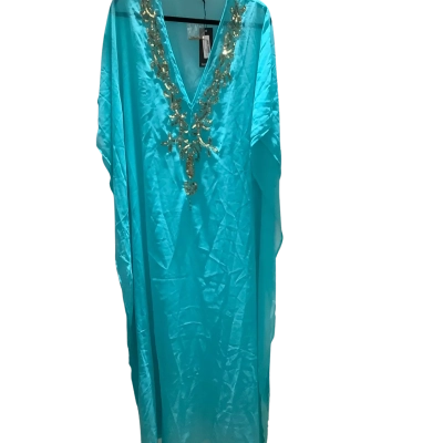 Boohoo Womens  Size L Green Sheer Kaftan
