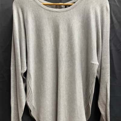 Caroline Morgan Womens Size 12 Grey Jumper With Zip