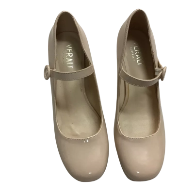 Verali Womens  Size 39 Nude Block Heel "Hennessy" Pump