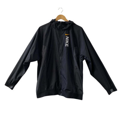 NIKE Men's Classic Black Hoodie Windbreaker Size Medium 