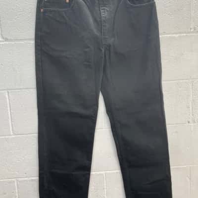 Levis Mens  Size 36 Straight Leg Jeans Black  