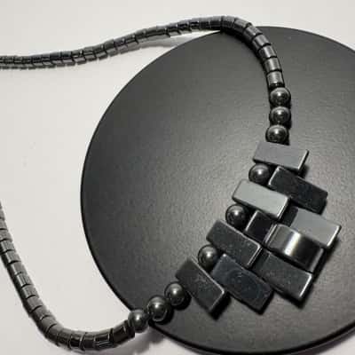Statement Piece Stunning Hematite Necklace 