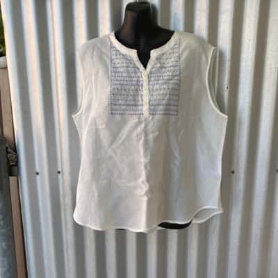 Celtic & Co Linen Blend Summer Top Size 16