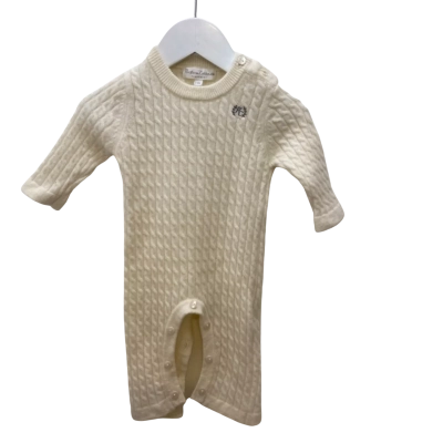 Heirloom Cashmere Kid's Cream Cashmere Romper Size 3-6m 