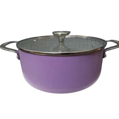 Crumble Cookware Non-stick Ceramic Casserole Pot (Purple)