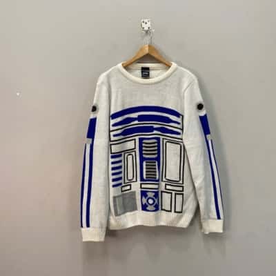 Star Wars R2D2 Unisex  Size L Knitted Jumper 