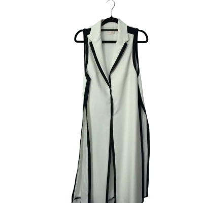 Sass & Bide  Size M Black  / White long  tunic waistcoat 