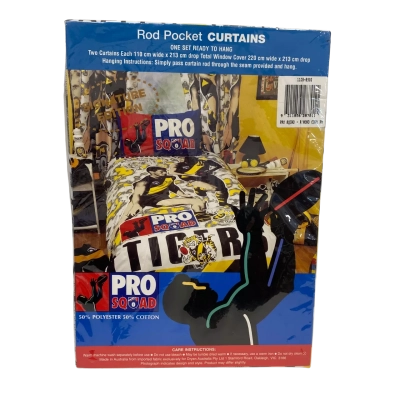 Pair of Vintage AFL Pro Squad Rod Pocket Curtains Richmond Tigers 