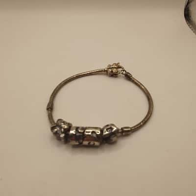  Womens Charm Bracelet Silver 