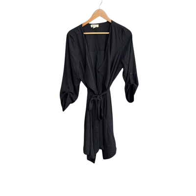 beme Womens  Size 14 Open Jacket Black with belt 