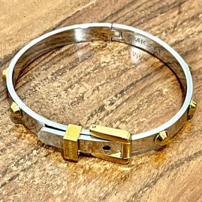 Michael Kors Aster Studded Silver/Gold Detail Bangle 