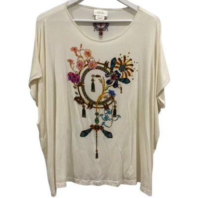 Camilla Womens  Size M Cream Top