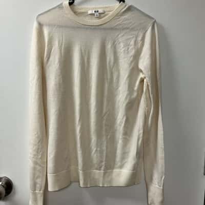 Unlqlo Mens  Size S Crew Neck Jumper Beige 