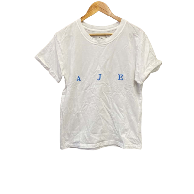 AJE Womens  Size XS Crew Neck Top White 