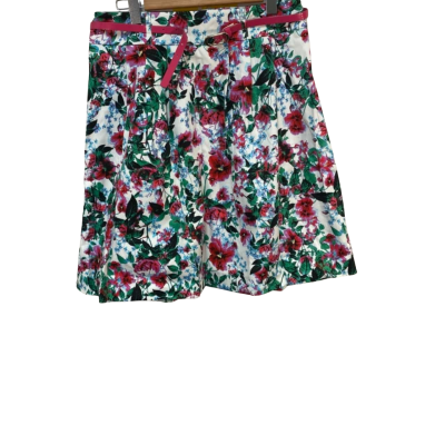 BNWT Jacqui-E Womens Size 12 Floral Pleated Skirt 