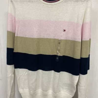 Tommy Hilfiger Womens  Size XS Jumper Blue / Pink  / White 