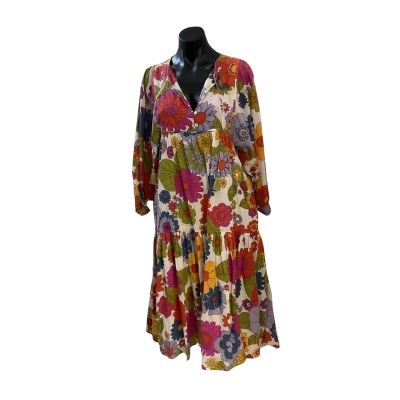 Boom Shankar Womens  Size 10 Babydoll Dress Floral 