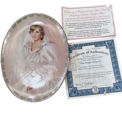 Princess Diana "The People’s Princess" Collector Plate Bradford Exchange 1997
