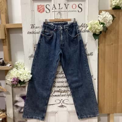 Zara Brand! TRENDY BAGGY FIT JEAN! BNWT Womens  Size 36 Boyfriend Jeans Blue 