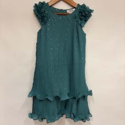 Miss Mona Mouse Size 6 Teal Sleeveless Dress
