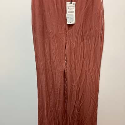 Zara Womens  Size M High Waisted Pants Pink  